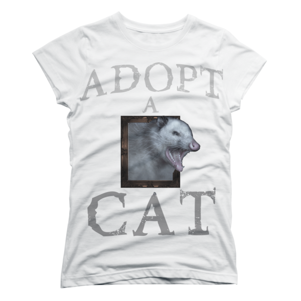 adopt a cat possum shirt